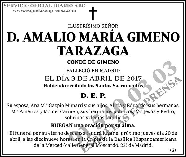 Amalio María Gimeno Tarazaga